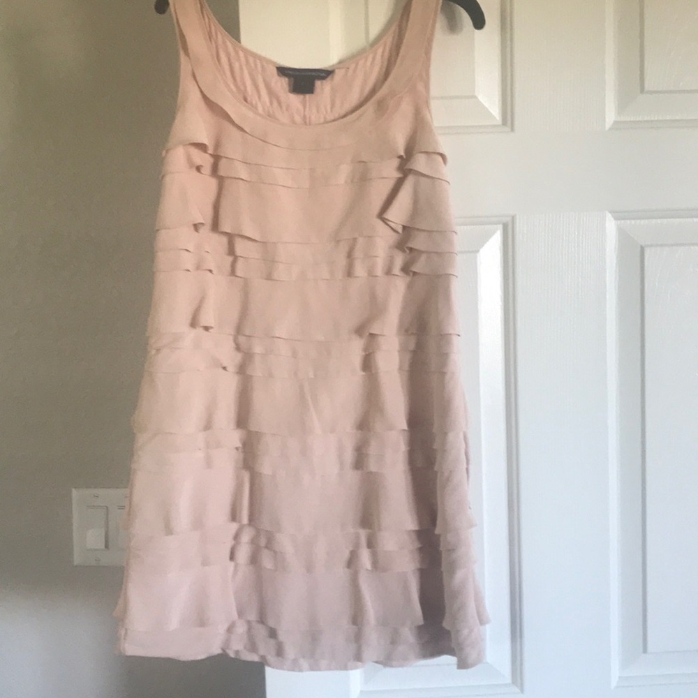 French connection pink ruffle dress